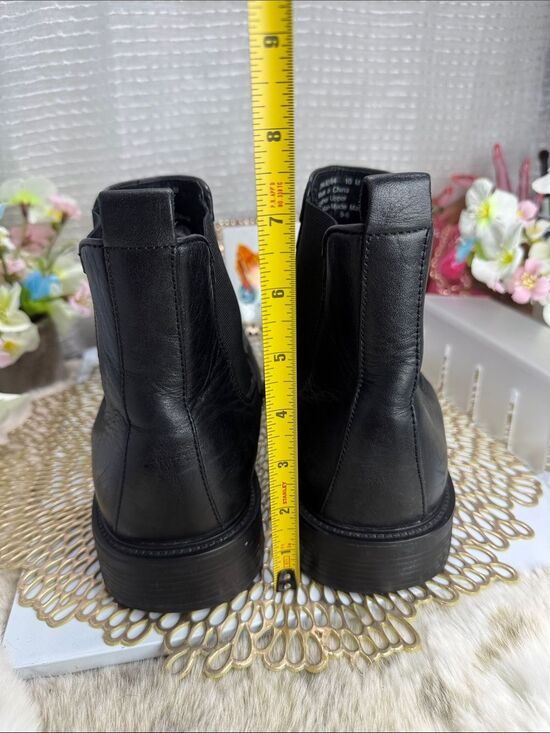 (T) ALFANI Hugh men\'s vintage Chelsea boots, black leather, size 10 M